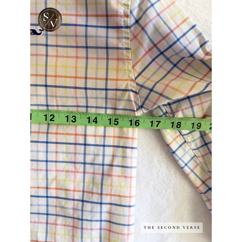 Vineyard Vines Boys OTG Performance Brrr Check Button Down Shirt Multi M 12/14